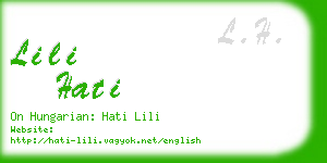 lili hati business card